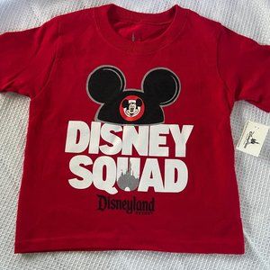 Brand New With Tags Disney Parks 2T Red Disney Squad T Shirt Mickey Ears